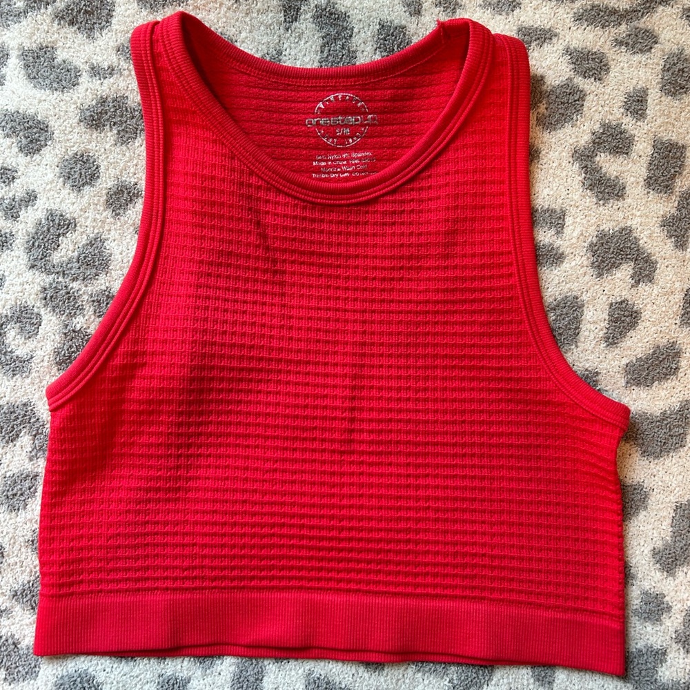 Free People Scarlet Textured Tank